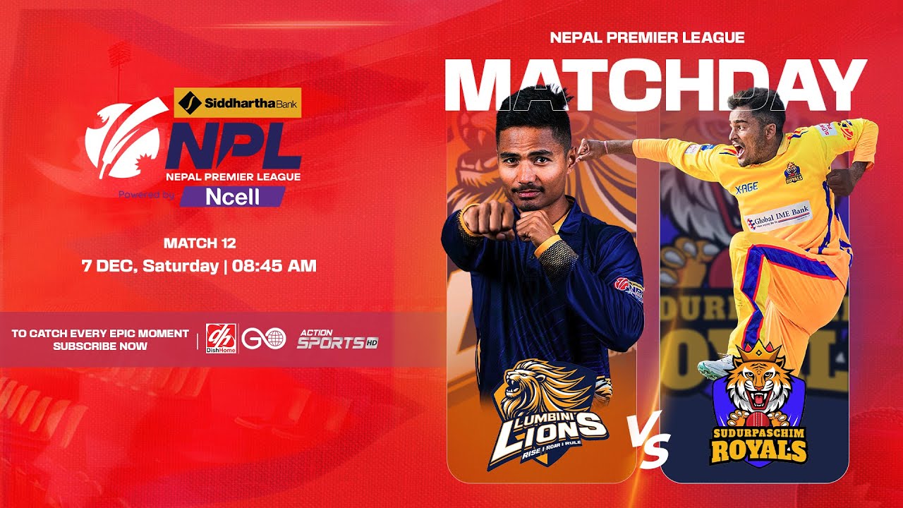 Sudurpaschim Royals battle Lumbini Lions | Watch Live Online